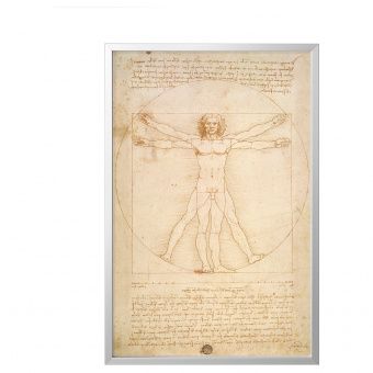 картинка БЬЁРКСТА Картина с рамой, Витрувианский человек, цвет алюминия, 78x118 см от магазина Wmart
