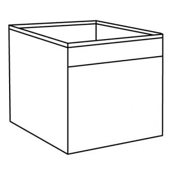 ФЮССЕ Коробка, темно-серый, 30x30x30 см