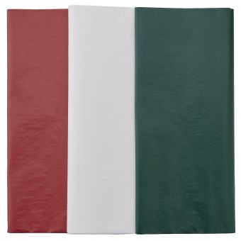картинка VINTER 2021 ВИНТЕР 2021 Шелковая бумага - белый/красный/зеленый 70x50 см/0.35 м² от магазина Wmart