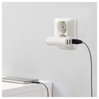 КОПЛА Зарядное устройство/3 USB-порта, белый
