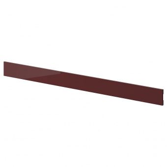 КАЛЛАРП Цоколь, глянцевый темный красно-коричневый, 220x8 см