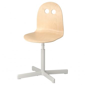 картинка ВАЛЬФРЕД / СИББЕН Детский стул д/письменного стола, береза, белый от магазина Wmart
