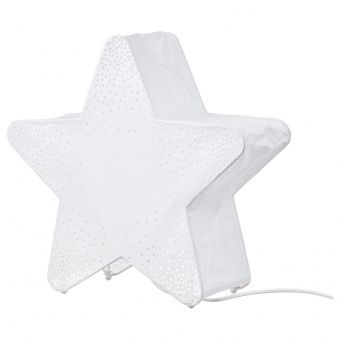 картинка STRÅLA СТРОЛА Украшение для стола - коробка в форме звезды/точечный белый от магазина Wmart