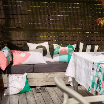 картинка МУССЕЛЬБЛОММА Чехол на подушку, разноцветный, 40x65 см от магазина Wmart