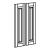 БУДБИН Дверца д/напольн углового шк, 2шт, серый, 25x80 см