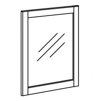 СИНДВИК Стеклянная дверь, под беленый дуб, прозрачное стекло, 60x64 см