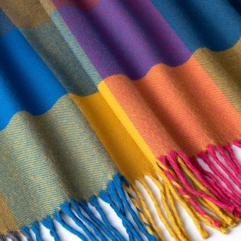 картинка ДАГНХИЛЬД Плед, клетка, разноцветный, 150x200 см от магазина Wmart