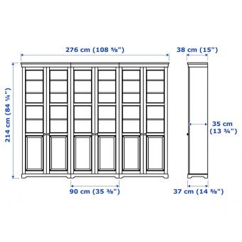 ЛИАТОРП Комбинация для хранения с дверцами, белый, 276x214 см
