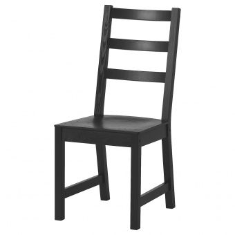 НОРДВИКЕН / НОРДВИКЕН Стол и 2 стула, черный, черный, 74/104x74 см