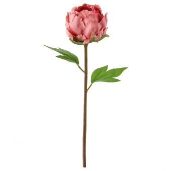 СМИККА Цветок искусственный, Пион, темно-розовый, 30 см