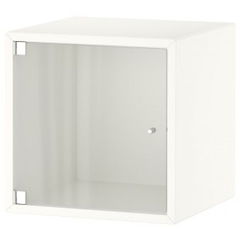ЭКЕТ Навесной шкаф со стеклянной дверью, белый, 35x35x35 см