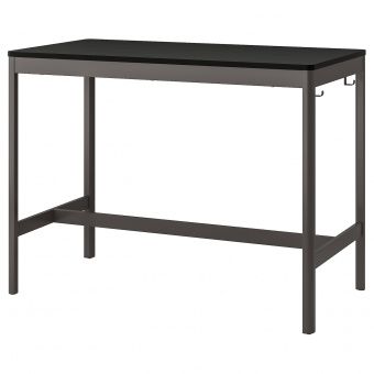 картинка ИДОСЕН Стол, черный, темно-серый, 140x70x105 см от магазина Wmart
