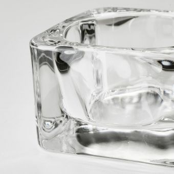 ГЛАСИГ Подсвечник для греющей свечи, прозрачное стекло, 5x5 см