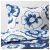 СОНГЛЭРКА Пододеяльник и 1 наволочка, цветок, темно-синий белый, 150x200/50x70 см