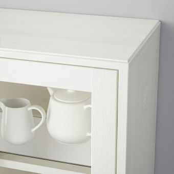 картинка ХАВСТА Комбинация для хранения с сткл двр, белый, 81x47x212 см от магазина Wmart