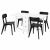 картинка НОРДЕН / ЛИСАБО Стол и 4 стула, белый, черный, 26/89/152x80 см от магазина Wmart