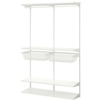 картинка BOAXEL БОАКСЕЛЬ Гардероб, комбинация - белый 125x40x201 см от магазина Wmart