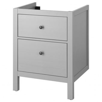 картинка HEMNES ХЕМНЭС Шкаф для раковины с 2 ящ - серый 60x47x83 см от магазина Wmart