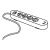 КОПЛА Удлинитель 4-местный/2 USB-порта, белый, 3.0 м