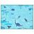 картинка ЙЭТТЕЛИК Ковер, Силуэты динозавров, синий, 100x133 см от магазина Wmart