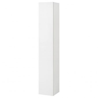 картинка FISKÅN ФИСКОН Высокий шкаф с дверцей - белый 30x30x180 см от магазина Wmart