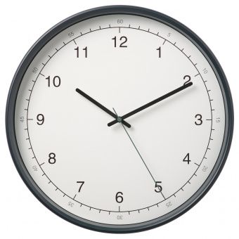 картинка ТАГГАД Настенные часы, белый/серый, 38 см от магазина Wmart
