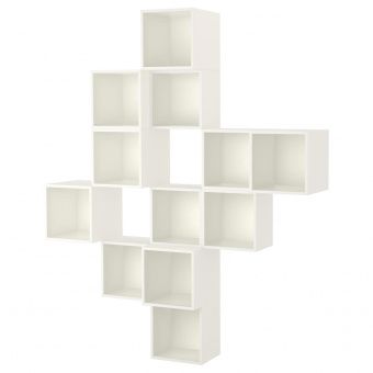 картинка ЭКЕТ Комбинация настенных шкафов, белый, 175x35x210 см от магазина Wmart