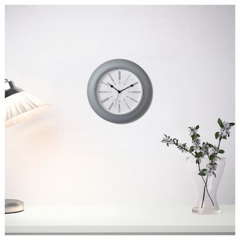 СКАЙРОН Настенные часы, серый, 30 см