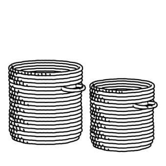 НОРДРЭНА Набор корзин,2 штуки, синий