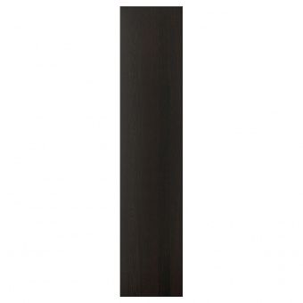 РЕПВОГ Дверца с петлями, дубовый шпон/черно-коричнев морилка, 50x229 см