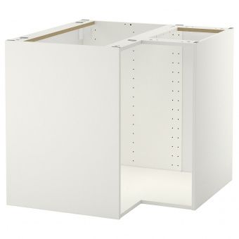 МЕТОД Каркас напольного шкафа углового, белый, 88x88x80 см