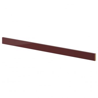 КАЛЛАРП Карниз декоративный закругленный, глянцевый темный красно-коричневый, 221 см