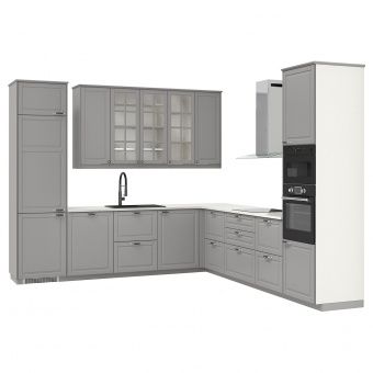картинка METOD МЕТОД Кухня - белый/Будбин серый 330x311x251 см от магазина Wmart