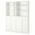 картинка БИЛЛИ / ОКСБЕРГ Стеллаж/панельные/стеклянные двери, белый, 160x30x202 см от магазина Wmart