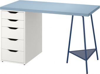 картинка LAGKAPTEN ЛАГКАПТЕН / ALEX АЛЕКС Письменный стол - синий/белый 120x60 см от магазина Wmart