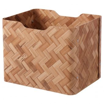 картинка БУЛЛИГ Ящик, бамбук, коричневый, 25x32x25 см от магазина Wmart