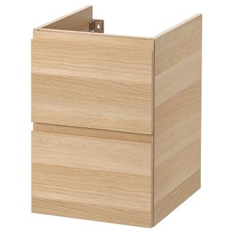 картинка GODMORGON ГОДМОРГОН Шкаф для раковины с 2 ящ - под беленый дуб 40x47x58 см от магазина Wmart