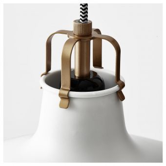 РАНАРП Подвесной светильник, белый с оттенком, 38 см