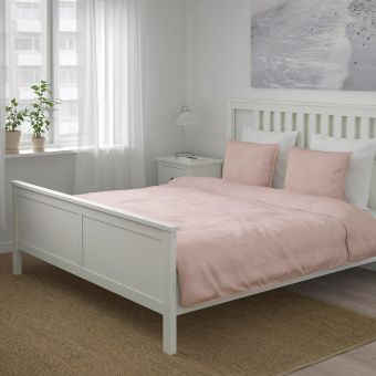 БЕРГПАЛМ Пододеяльник и 2 наволочки, розовый, полоска, 200x200/50x70 см