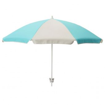 РАМСО Зонт от солнца, бирюзовый, светло-бежевый, 125 см