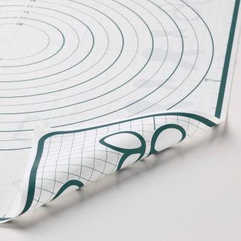 картинка БАКТРАДИТИОН Коврик для выпечки, белый, бирюзовый, 61x46 см от магазина Wmart