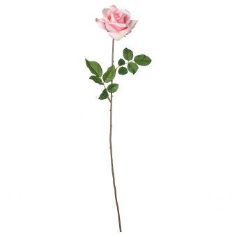 СМИККА Цветок искусственный, роза, розовый, 75 см