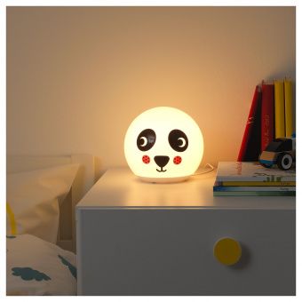 ЭНГАРНА Настольная лампа, светодиодная, орнамент «панда»