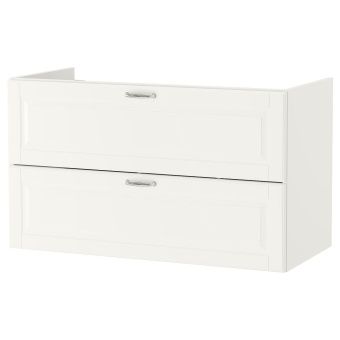 картинка GODMORGON ГОДМОРГОН Шкаф для раковины с 2 ящ - Кашён белый 100x47x58 см от магазина Wmart