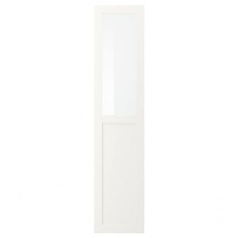 ВЭРД Панельн/стеклян дверца, белый, 40x180 см