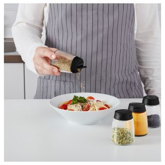 ИКЕА 365+ ИГЭРДИГ Банка для специй, стекло, черный, 15 сл