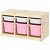картинка TROFAST ТРУФАСТ Комбинация д/хранения+контейнеры - светлая беленая сосна белый/розовый 94x44x52 см от магазина Wmart