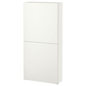 картинка BESTÅ БЕСТО Навесной шкаф с 2 дверями - белый/Лаппвикен белый 60x22x128 см от магазина Wmart