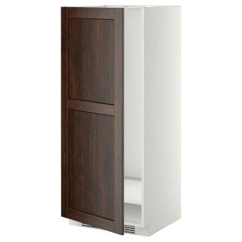 картинка METOD МЕТОД Высок шкаф д холодильн/мороз - белый/Эдсерум коричневый 60x60x140 см от магазина Wmart