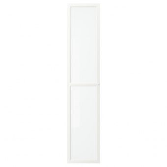 ОКСБЕРГ Стеклянная дверь, белый, 40x192 см